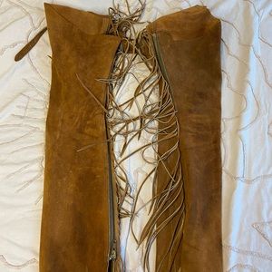 Talon Brown Suede Chaps